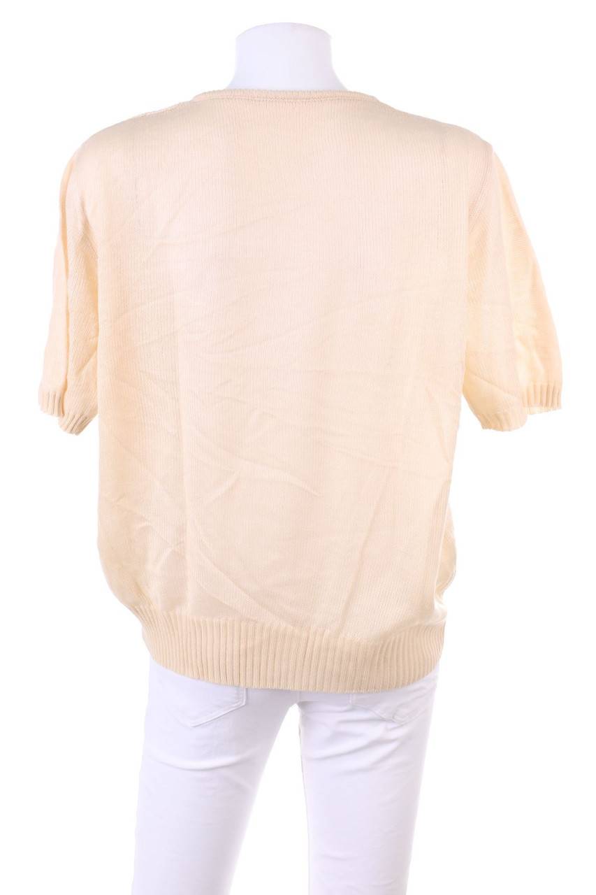 Carou VINTAGE Kurzarm-Strick-Pullover