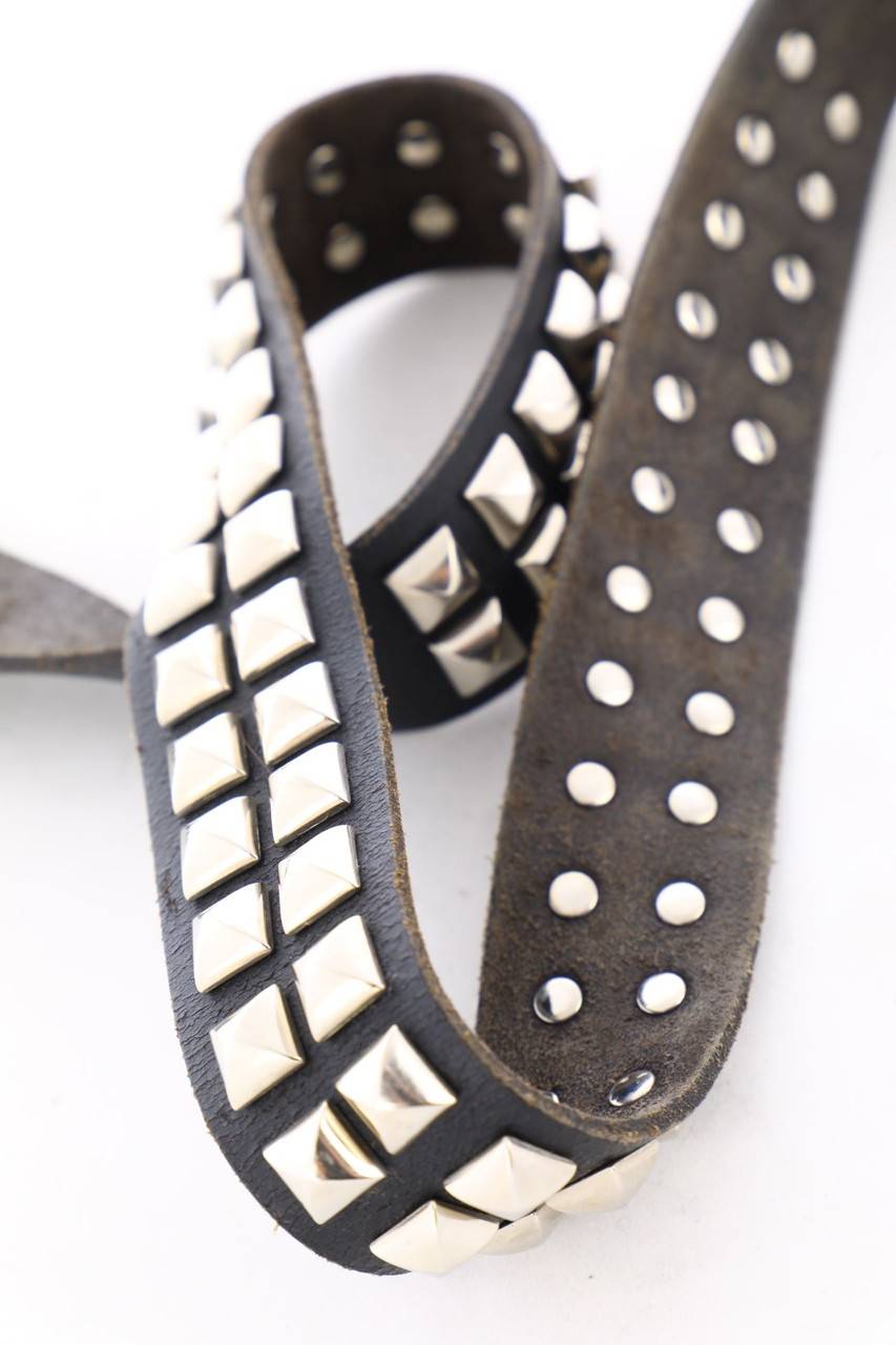 Carou VINTAGE Leder-Gürtel Mit Nieten