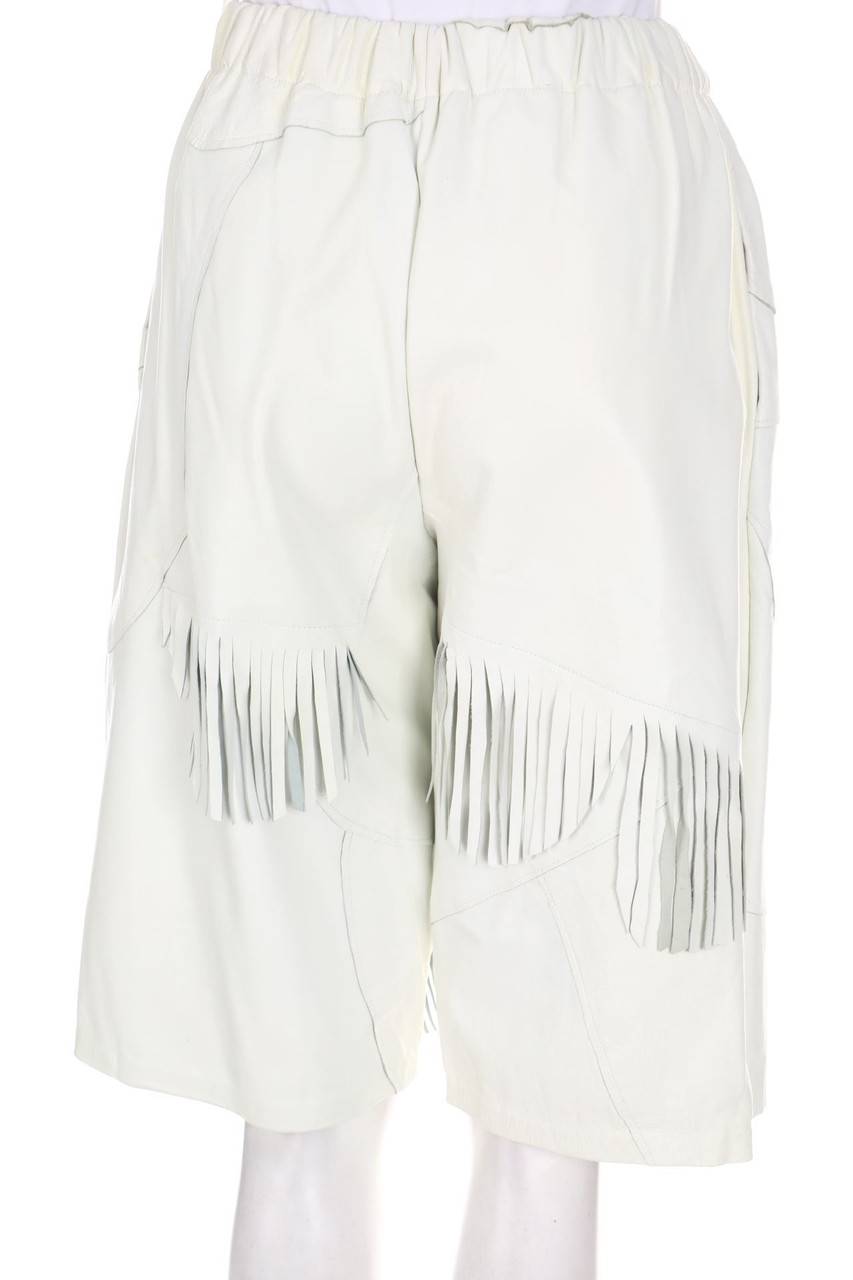 Carou VINTAGE Leder-Shorts Mit Fransen