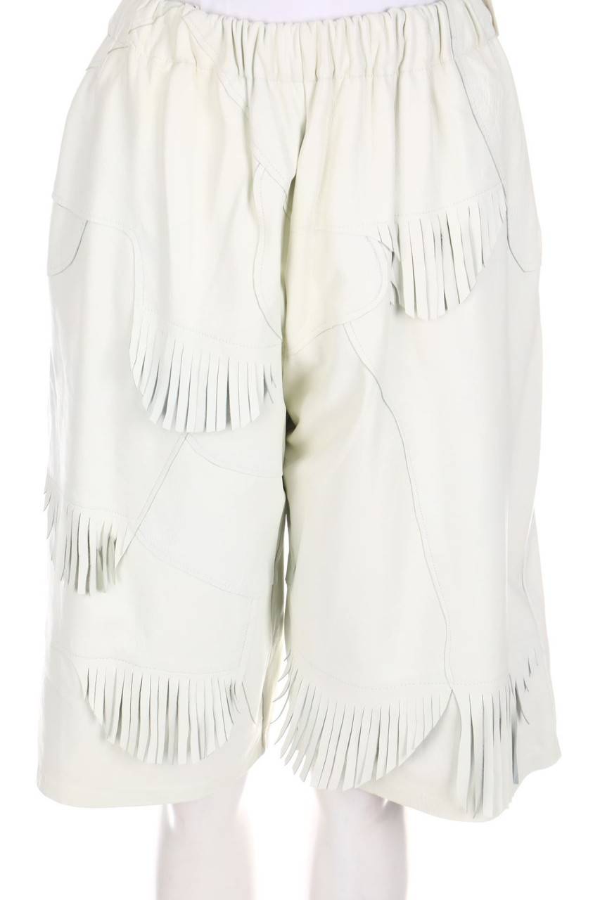 Carou VINTAGE Leder-Shorts mit Fransen
