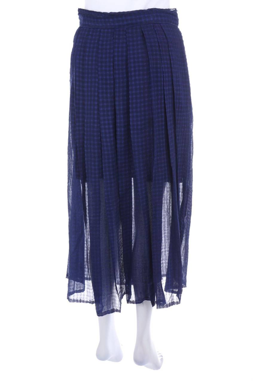 Carou VINTAGE Midi-Falten-Rock Mit Karo-Muster