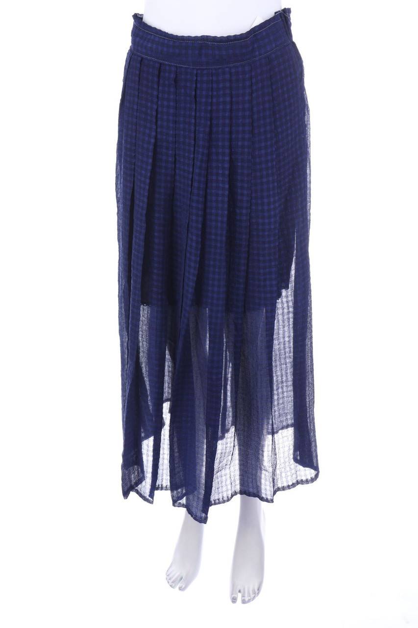 Carou VINTAGE Midi-Falten-Rock mit Karo-Muster