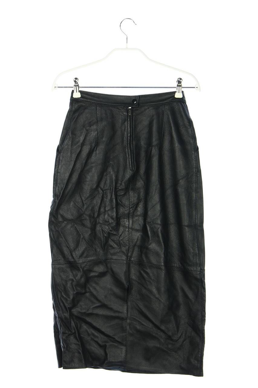 Carou VINTAGE Midi-Lederrock Mit Schlitz