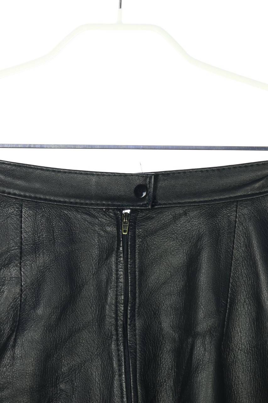 Carou VINTAGE Midi-Lederrock Mit Schlitz