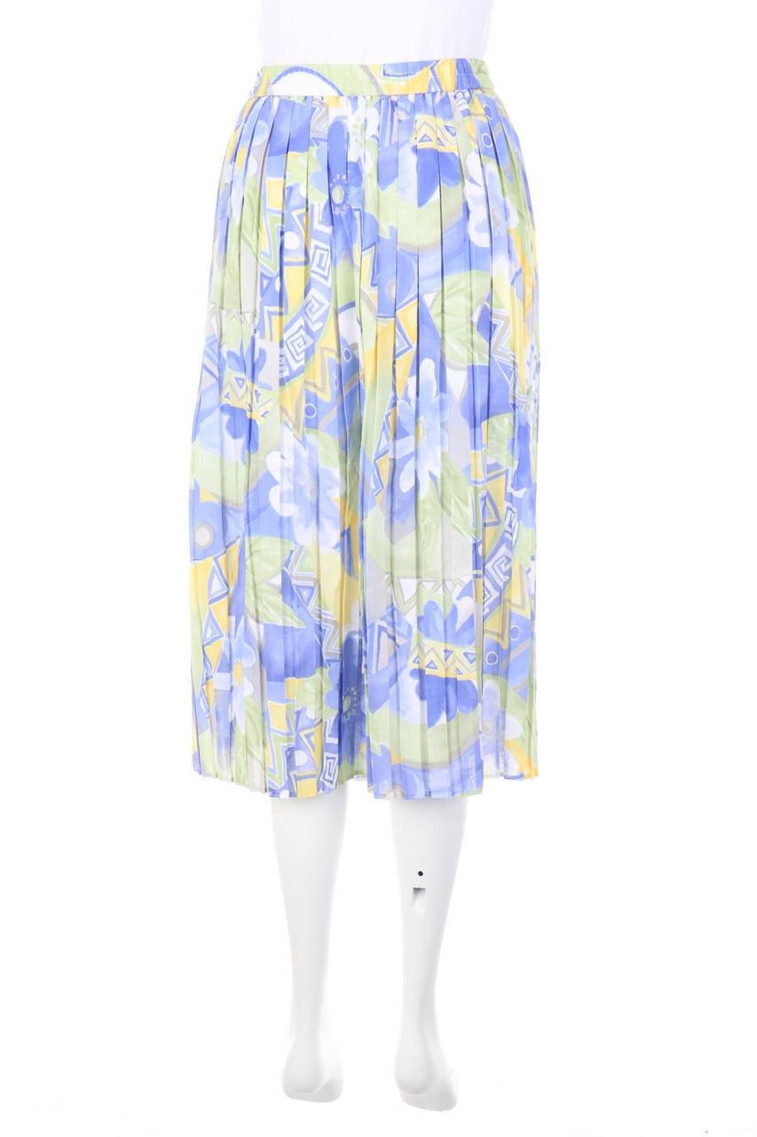 Carou VINTAGE Midi-Plissé-Rock Mit Print
