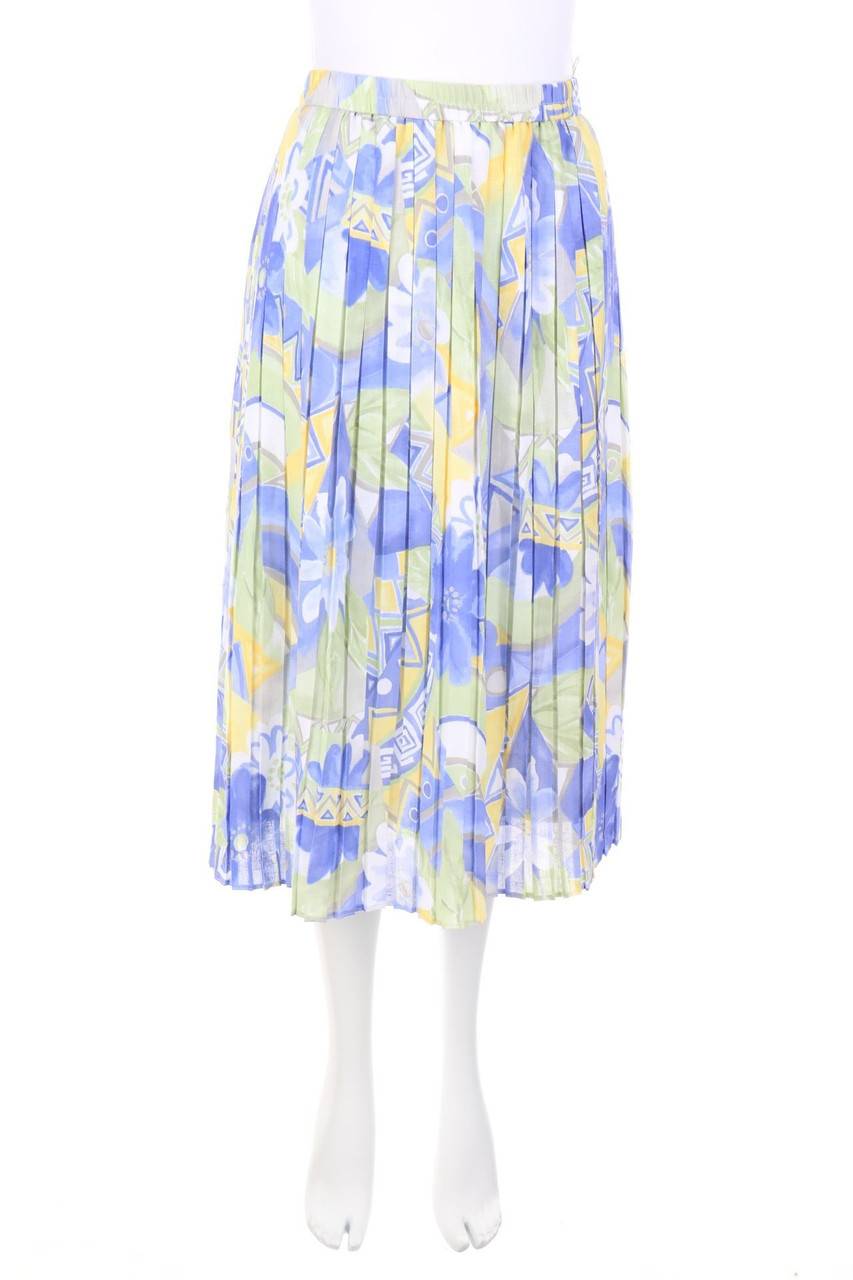 Carou VINTAGE Midi-Plissé-Rock mit Print