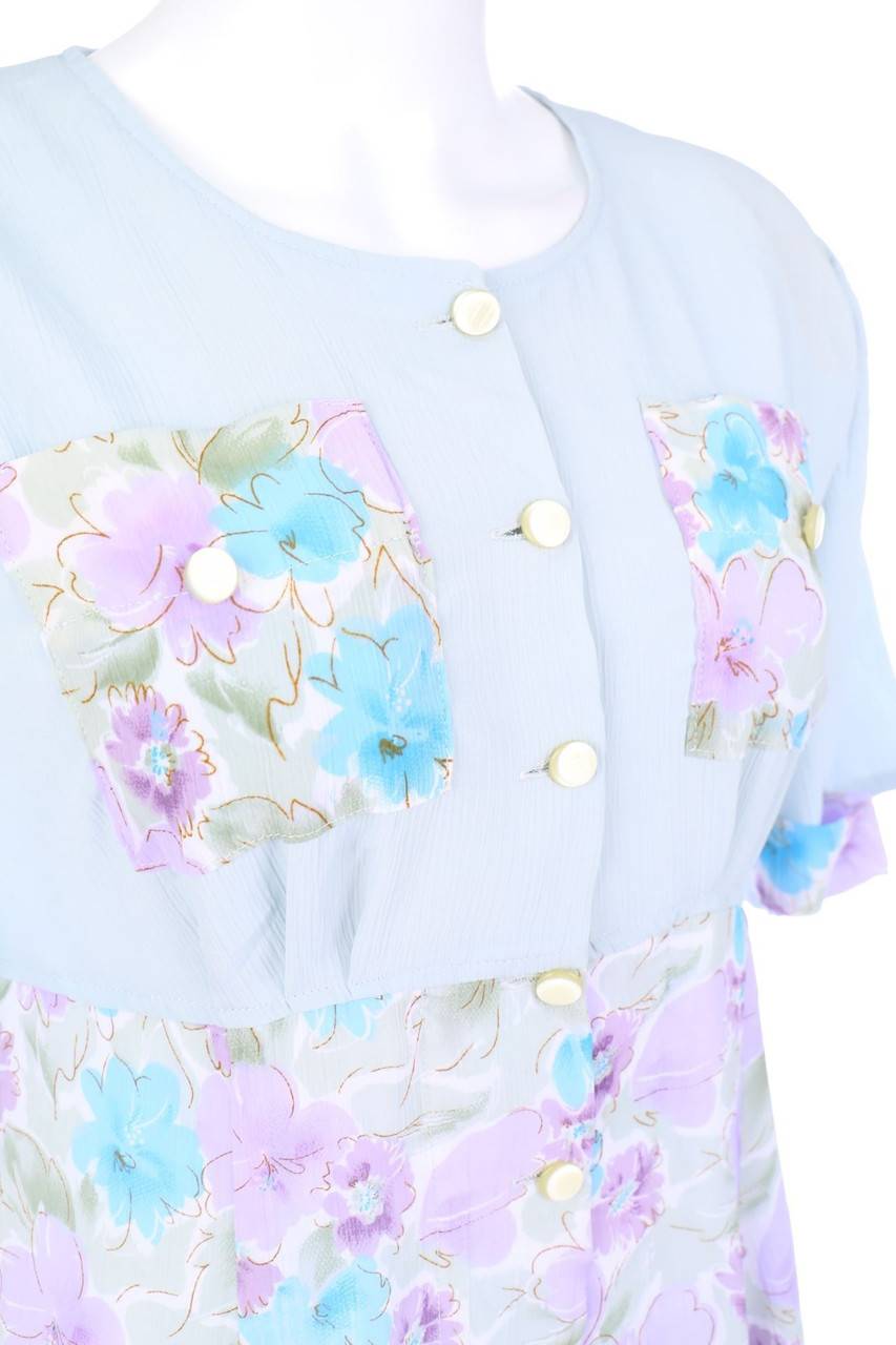 Carou VINTAGE Midikleid Mit Blumen-Print