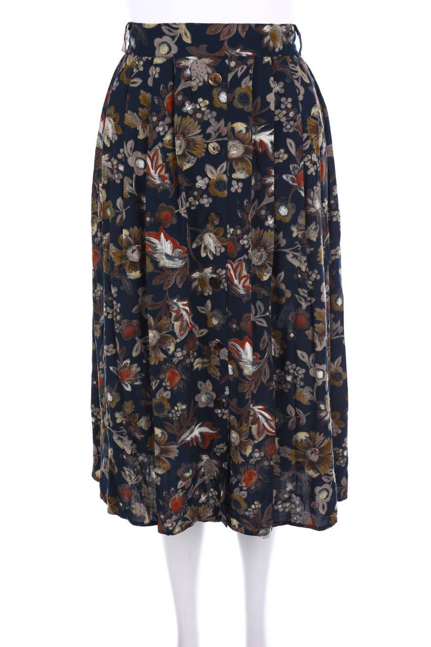 Carou VINTAGE Midirock mit Blumen-Print