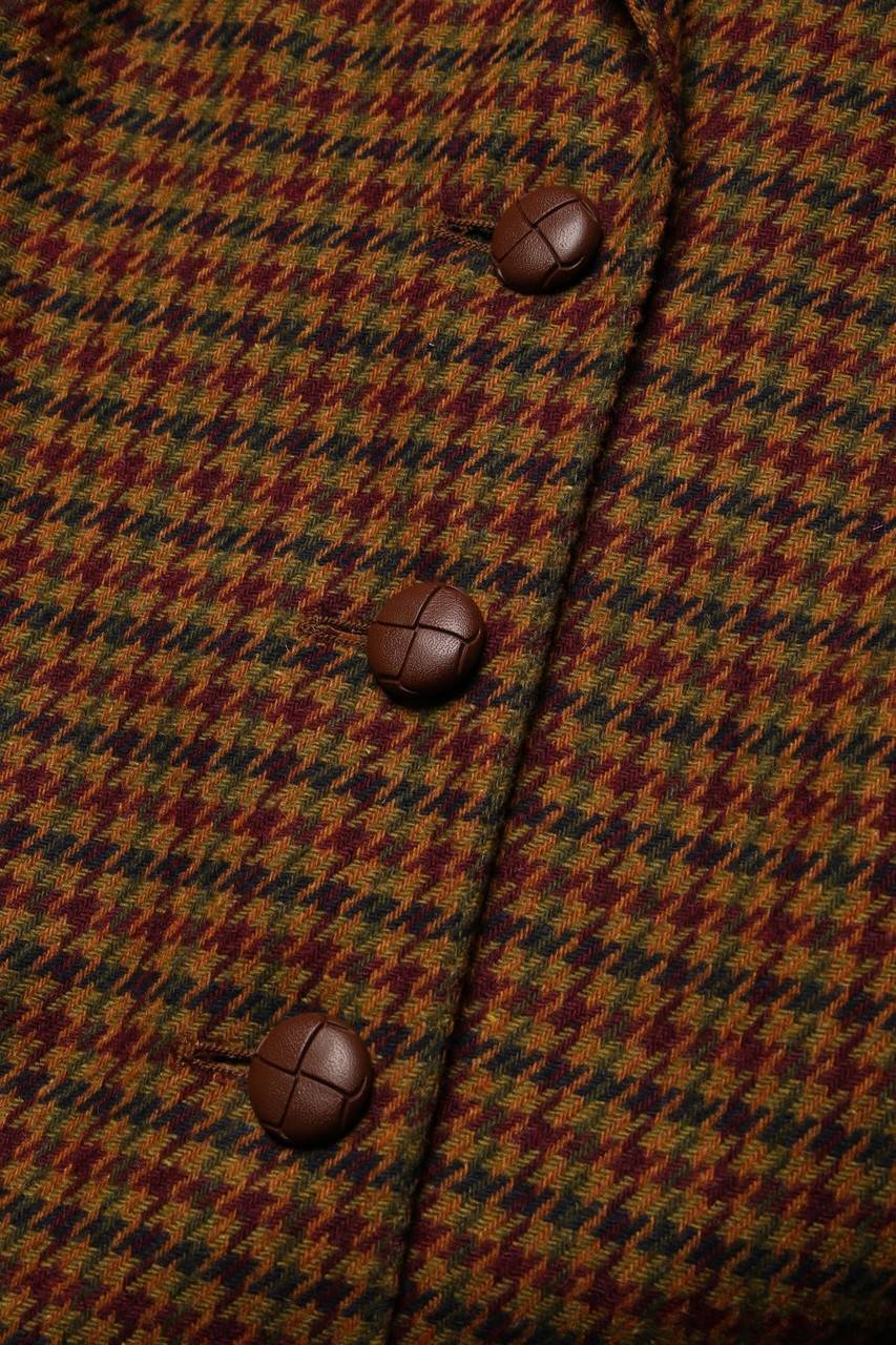 Carou VINTAGE Muster-Blazer Mit Wolle