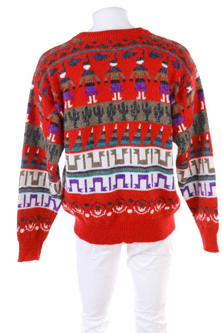 Carou VINTAGE Muster-Pullover Aus Wolle