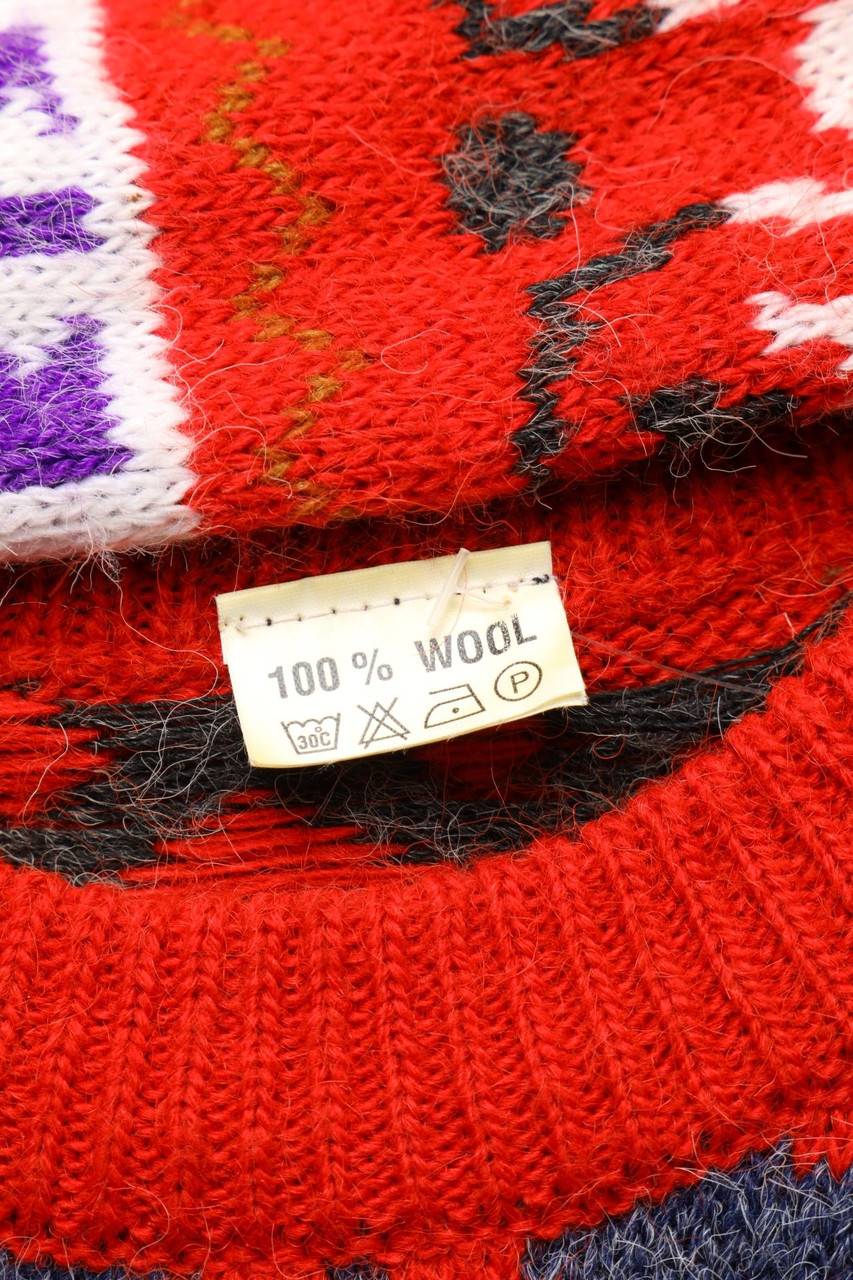 Carou VINTAGE Muster-Pullover Aus Wolle