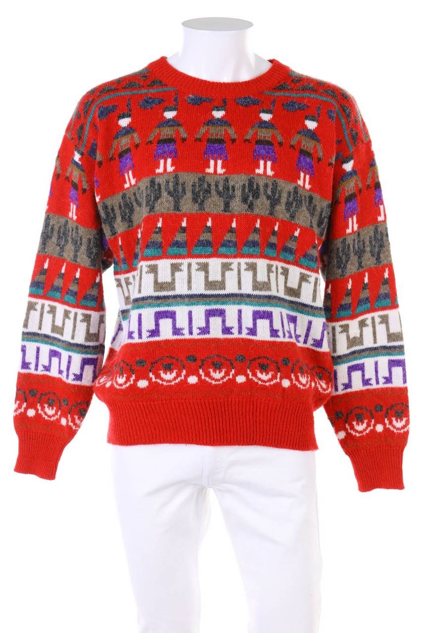 Carou VINTAGE Muster-Pullover aus Wolle