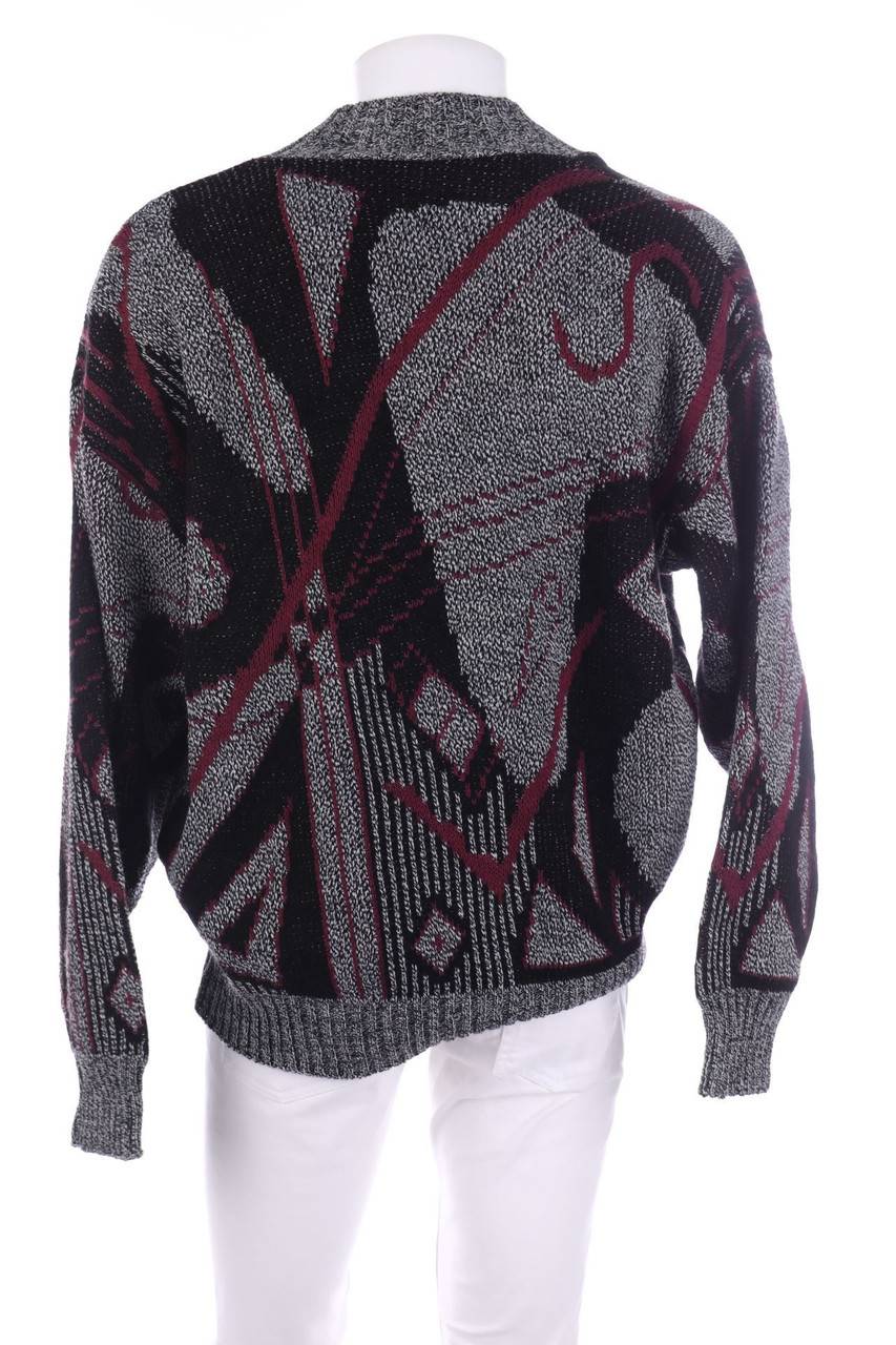 Carou VINTAGE Muster-V-Neck-Pullover