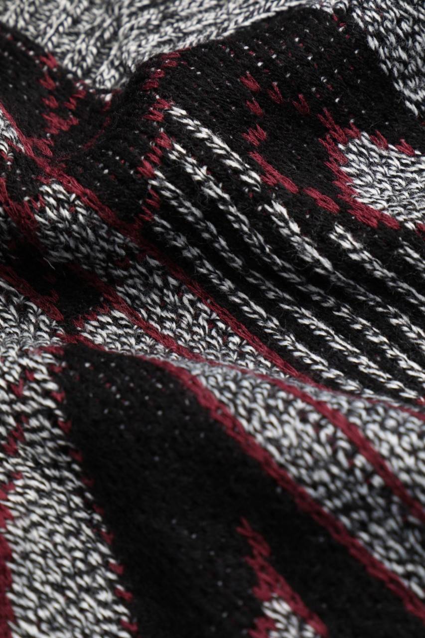 Carou VINTAGE Muster-V-Neck-Pullover