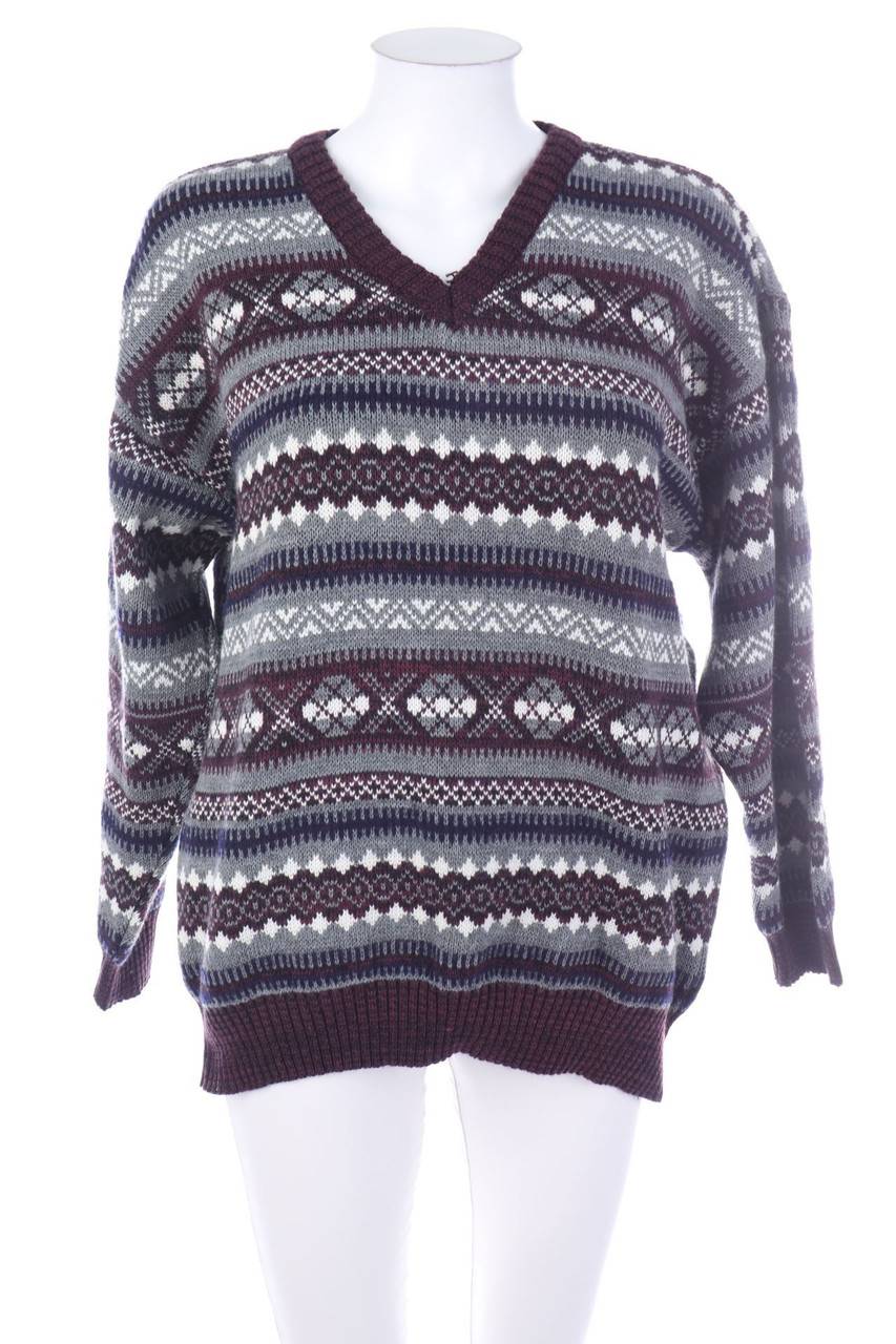 Carou VINTAGE Norweger-Pullover aus Woll-Mix