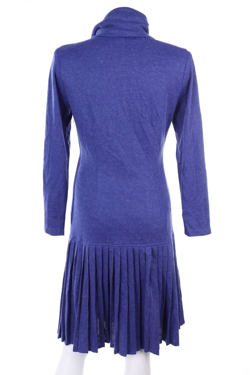 Carou VINTAGE Plissee-Strickkleid Mit Wolle
