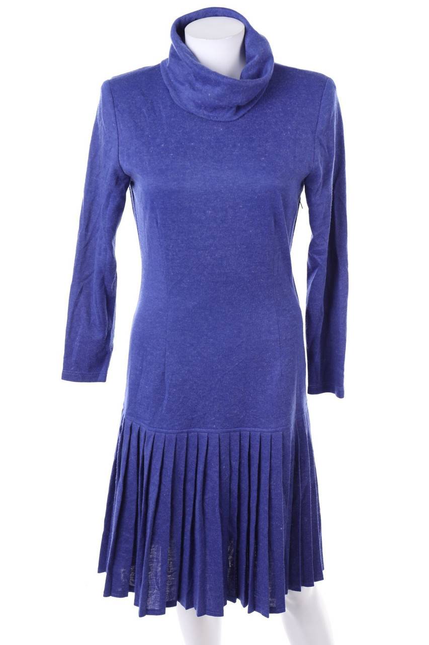 Carou VINTAGE Plissee-Strickkleid mit Wolle