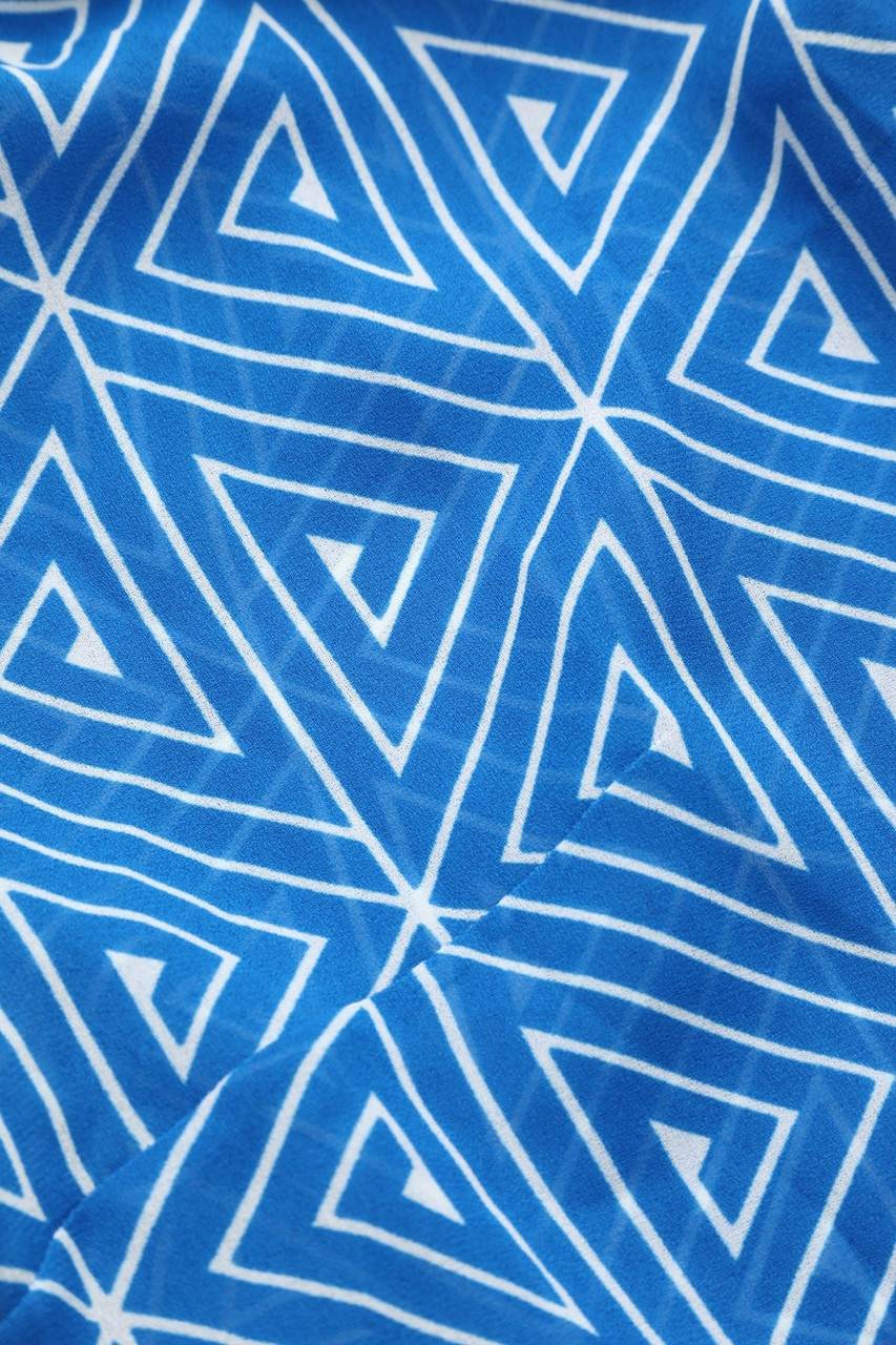 Carou VINTAGE Print-Blazer Mit 3/4-Ärmel