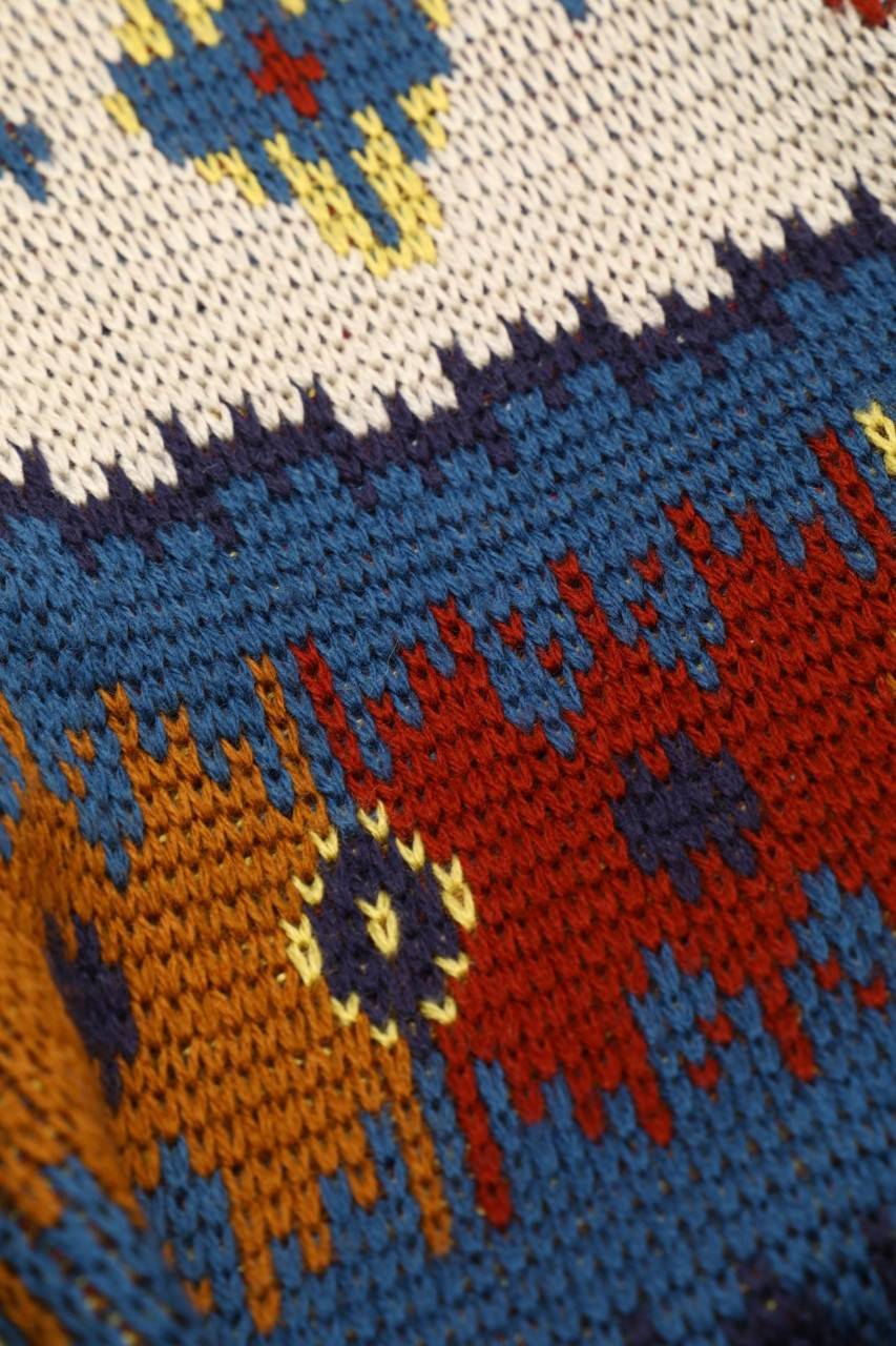 Carou VINTAGE Pullover Aus Woll-Mix Mit Muster