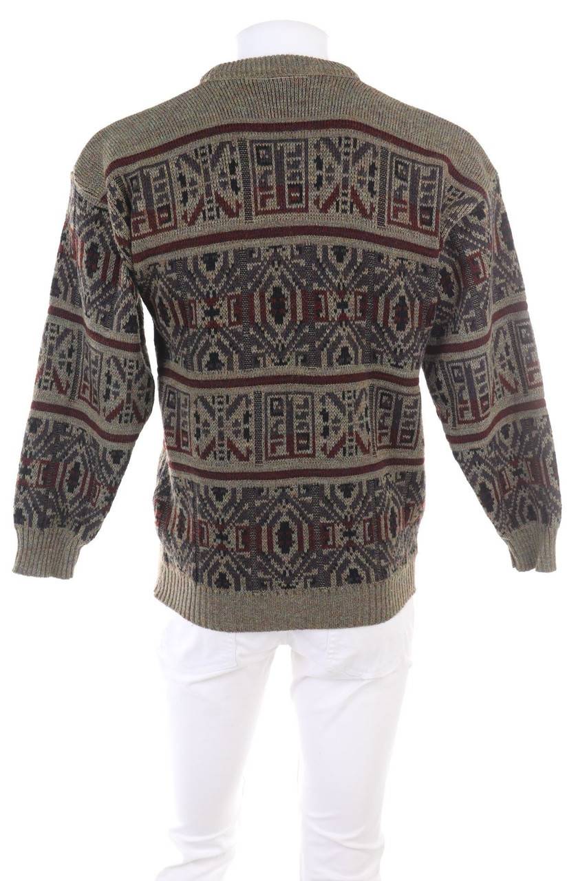 Carou VINTAGE Pullover Aus Woll-Mix Mit Muster