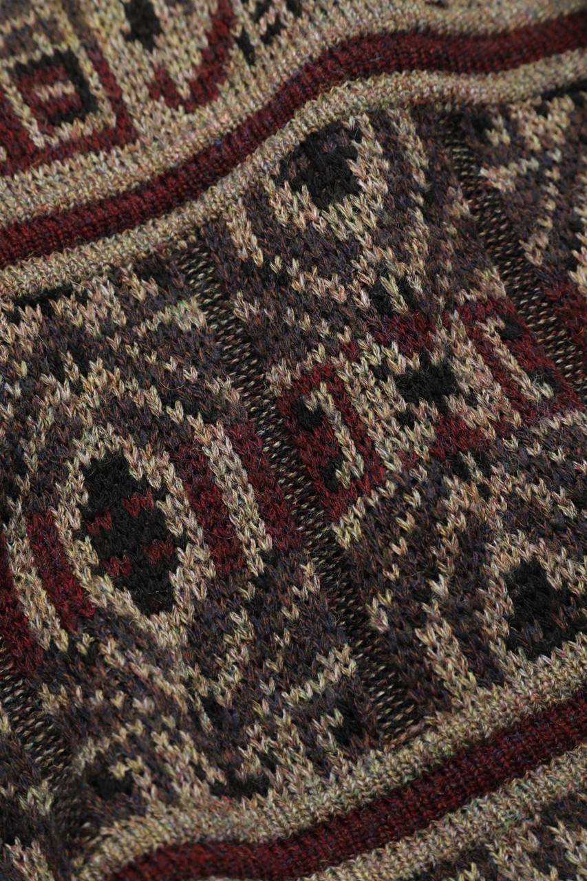 Carou VINTAGE Pullover Aus Woll-Mix Mit Muster