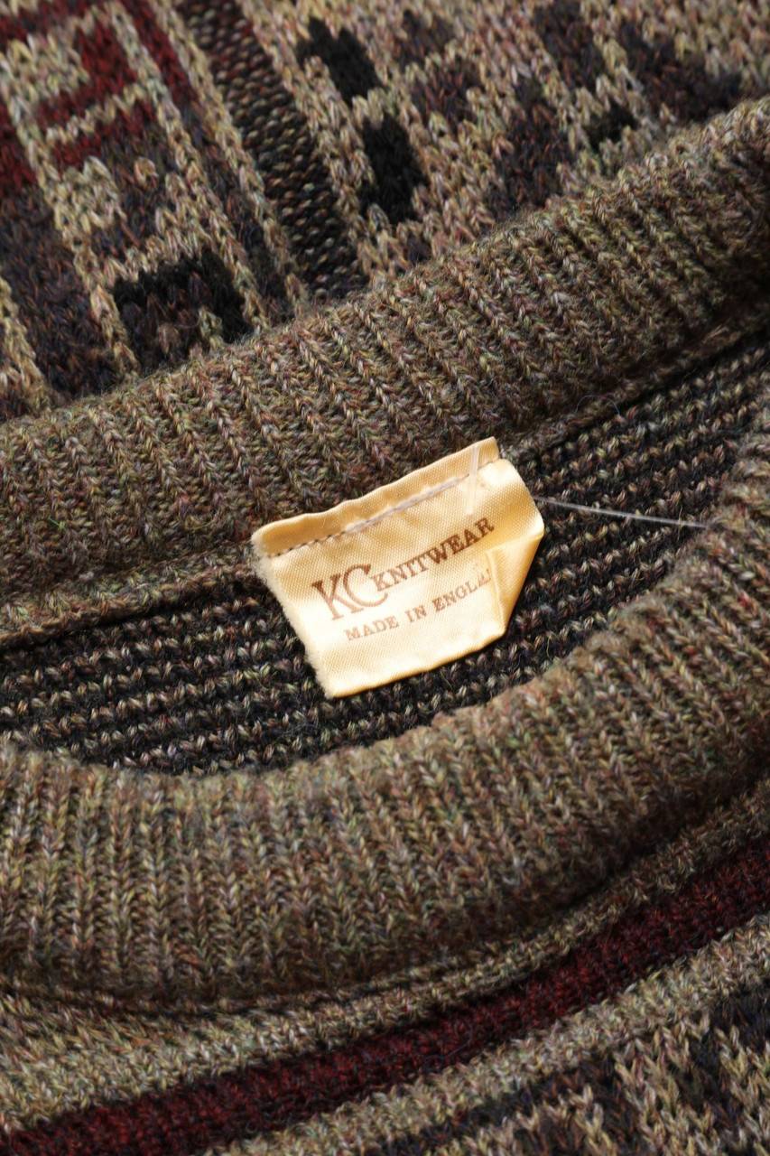 Carou VINTAGE Pullover Aus Woll-Mix Mit Muster