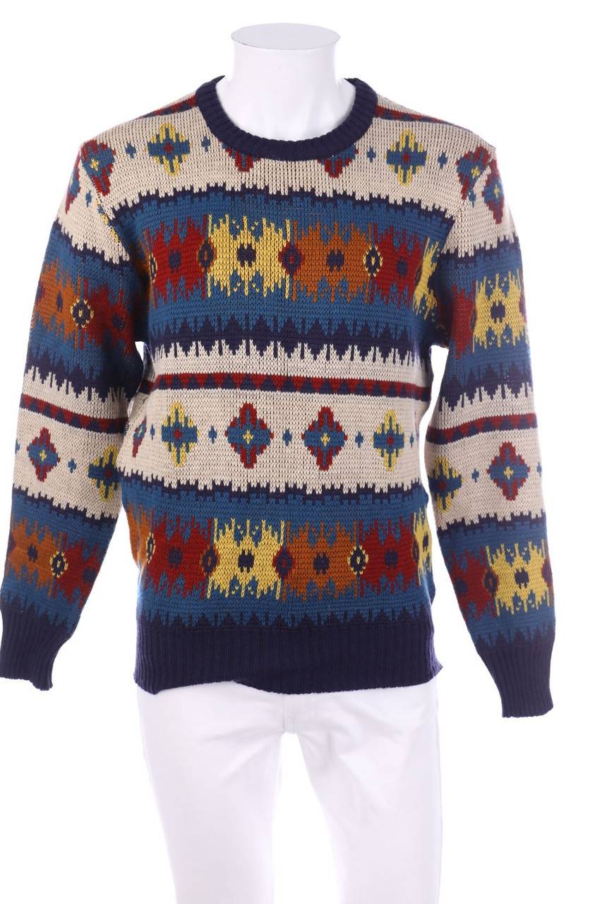 Carou VINTAGE Pullover aus Woll-Mix mit Muster