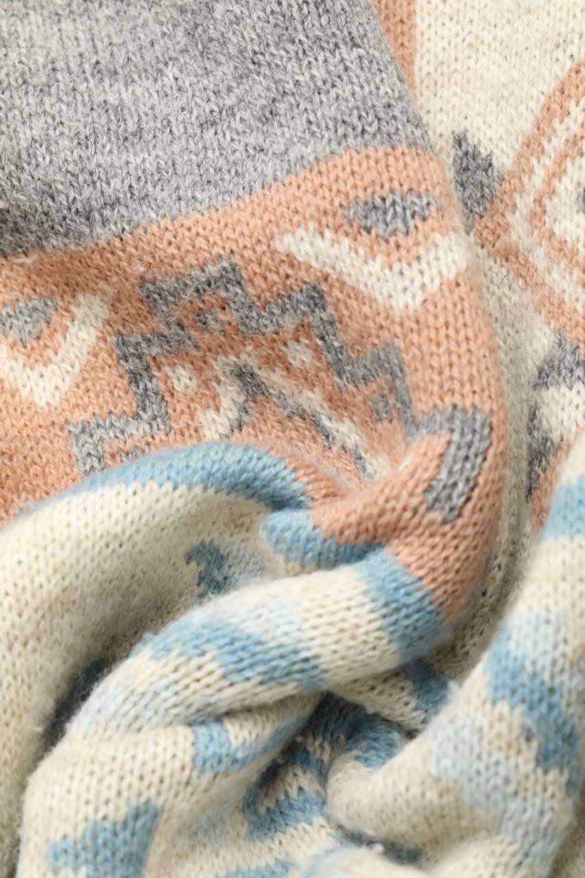 Carou VINTAGE Pullover Mit Ethno-Print