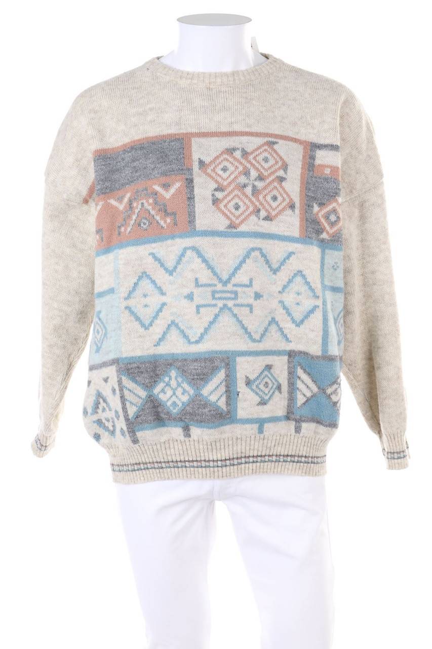Carou VINTAGE Pullover mit Ethno-Print