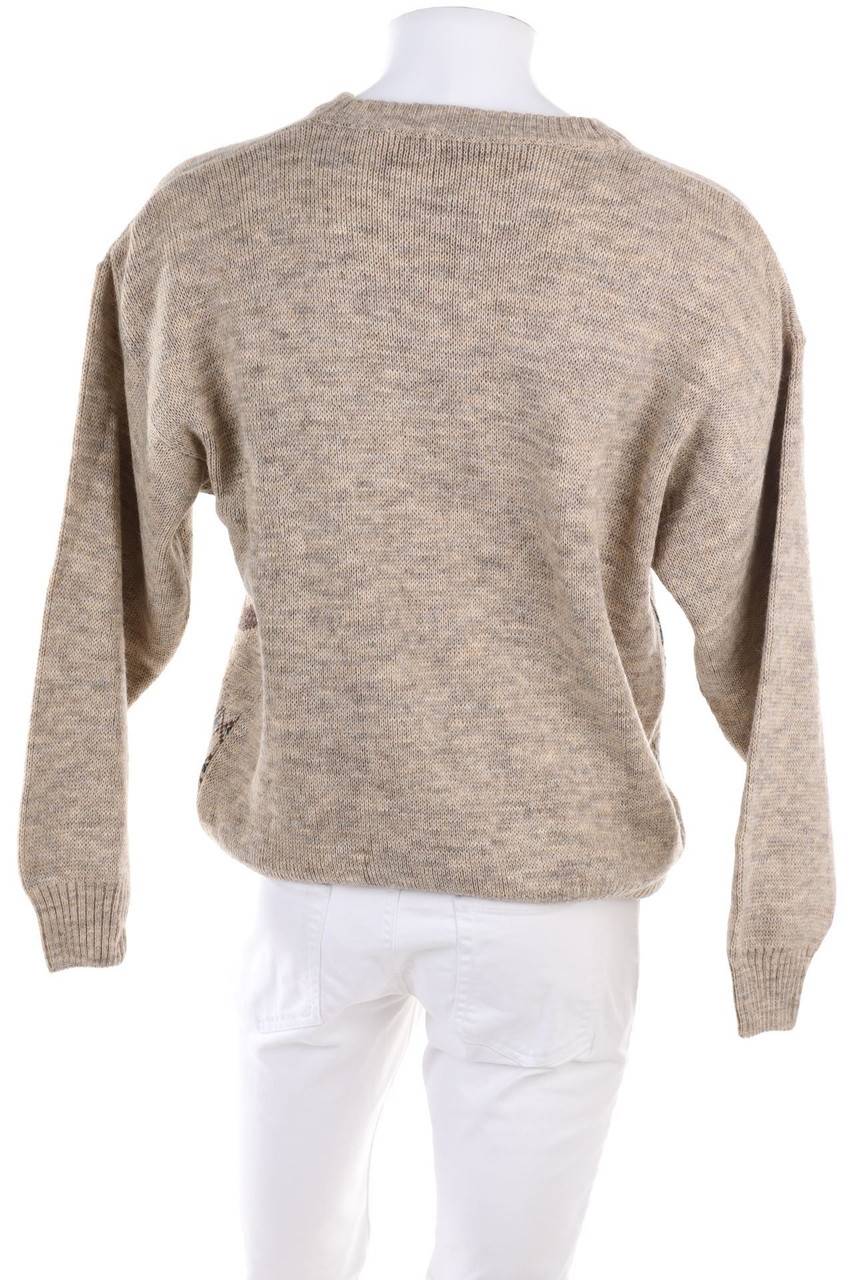 Carou VINTAGE Pullover Mit Muster Aus Woll-Mix