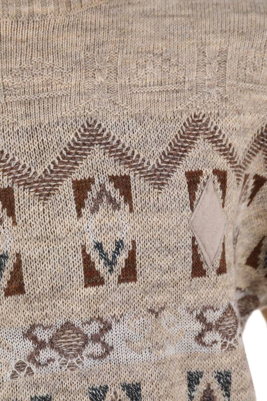 Carou VINTAGE Pullover Mit Muster Aus Woll-Mix