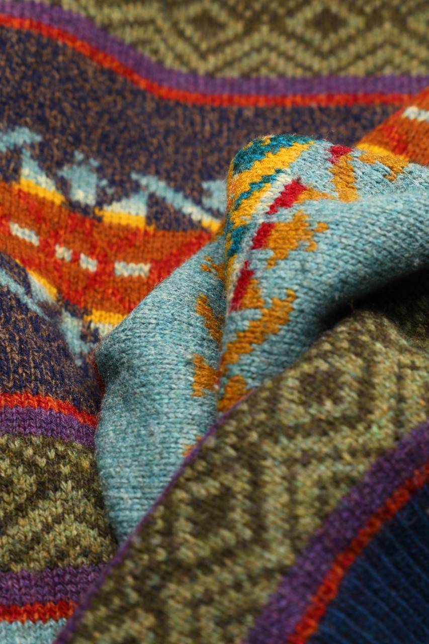 Carou VINTAGE Pullover Mit Muster Aus Woll-Mix