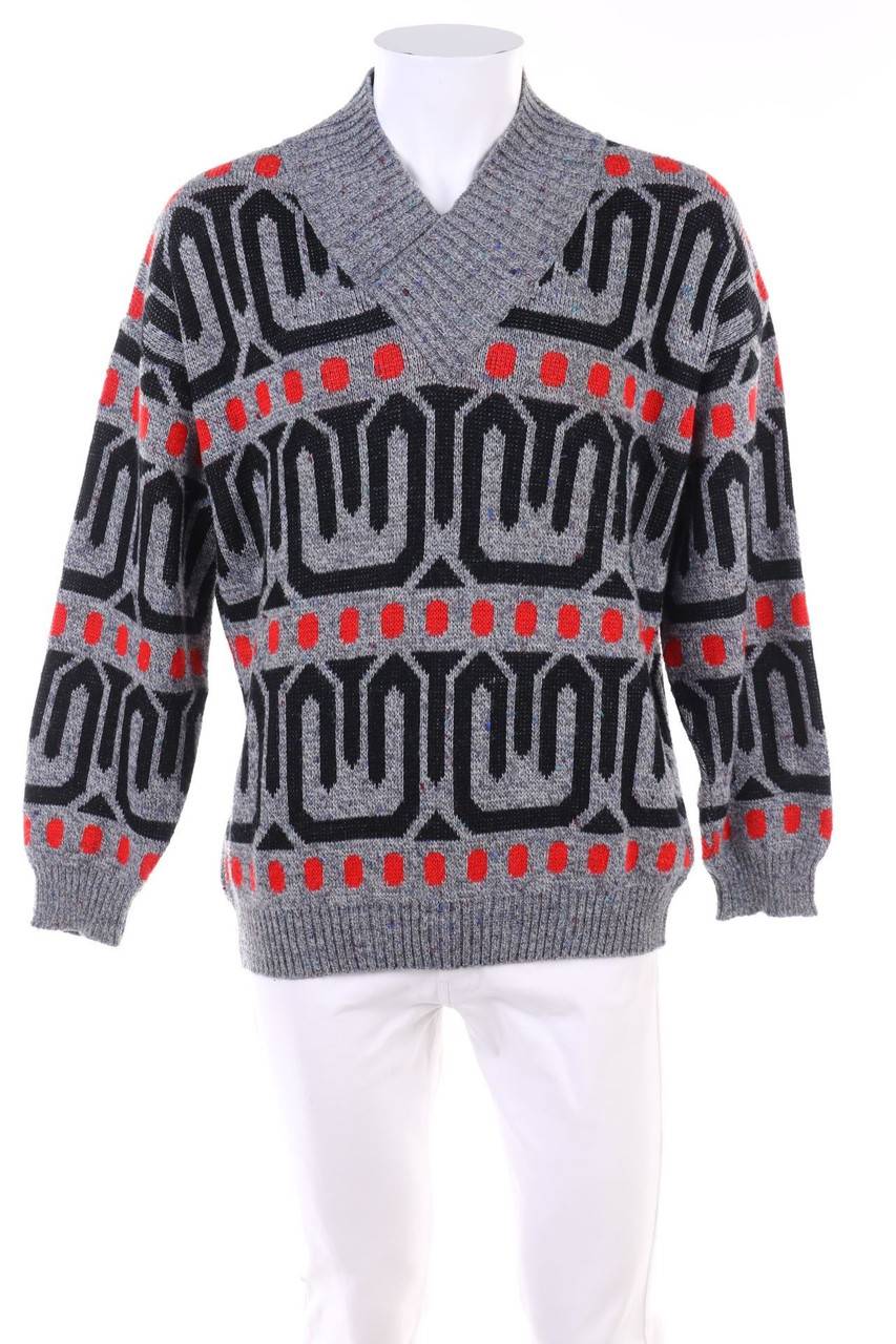 Carou VINTAGE Pullover mit Muster aus Woll-Mix