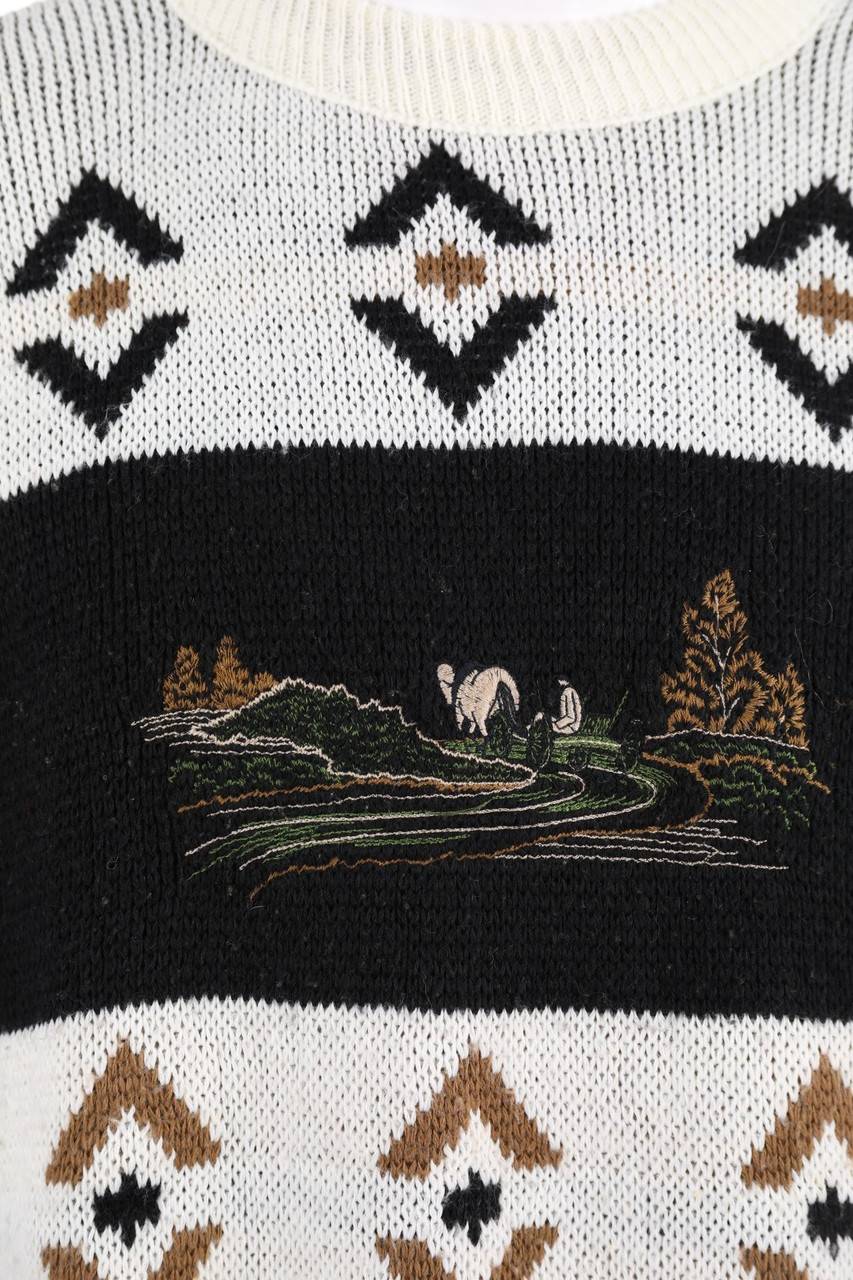 Carou VINTAGE Pullover Mit Stickereien