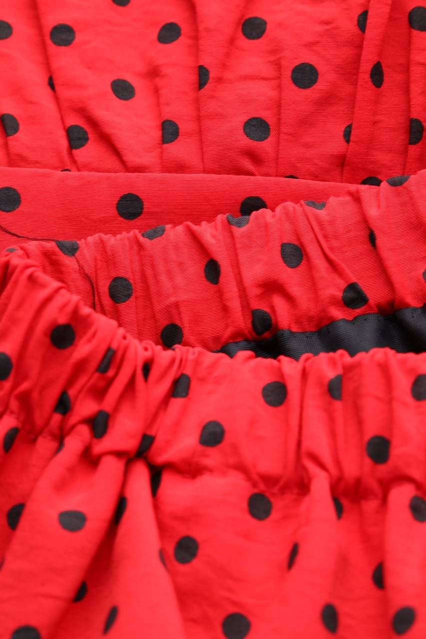 Carou VINTAGE Rock Mit Polka Dots Mit Volants