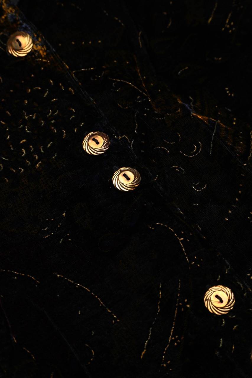 Carou VINTAGE Samt-Blazer Mit Muster