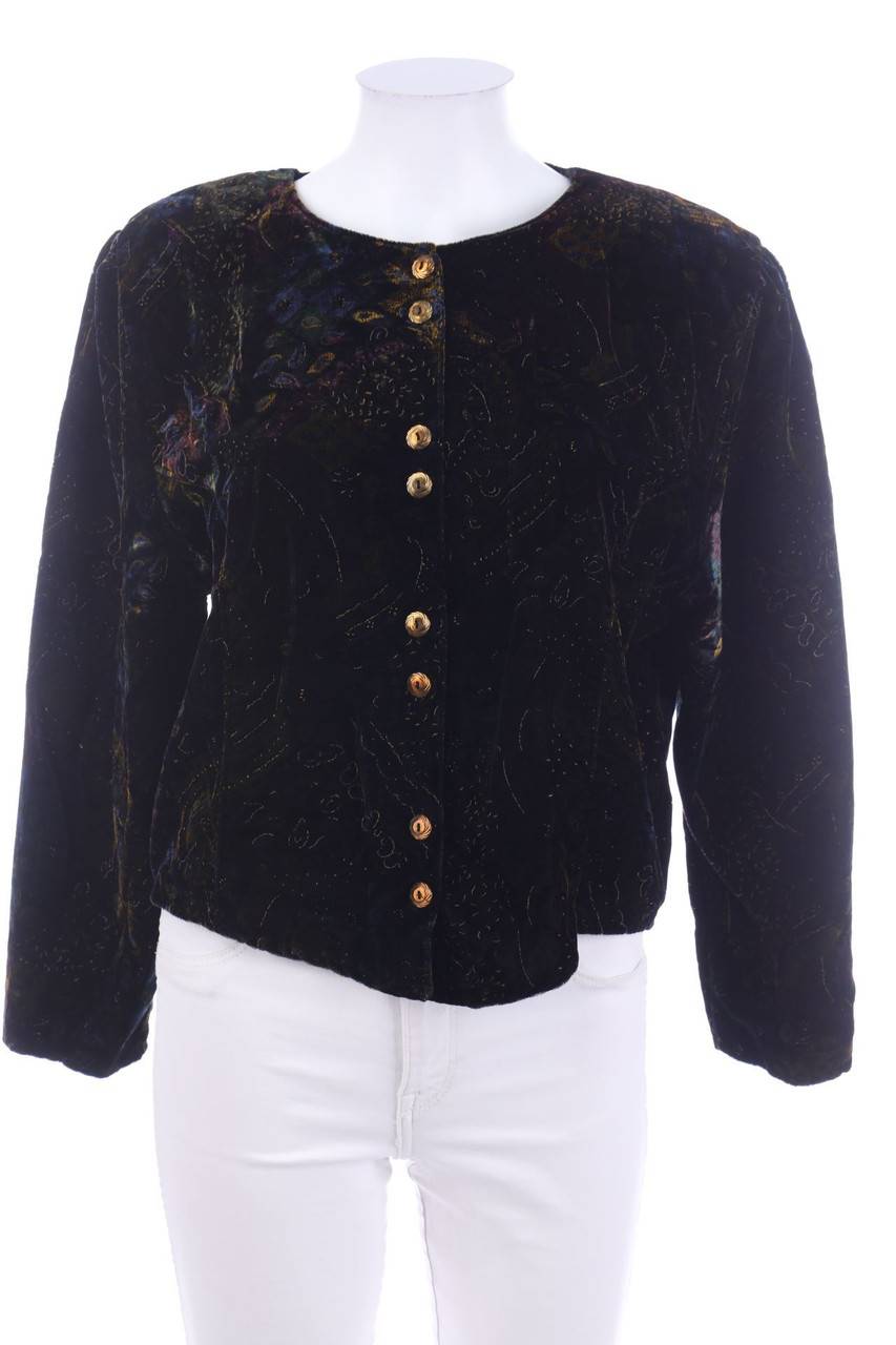 Carou VINTAGE Samt-Blazer mit Muster