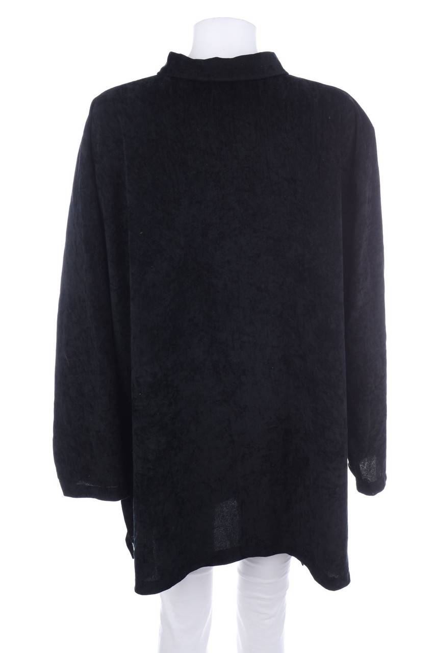 Carou VINTAGE Samt-Bluse Mit Aufgesetzten Taschen