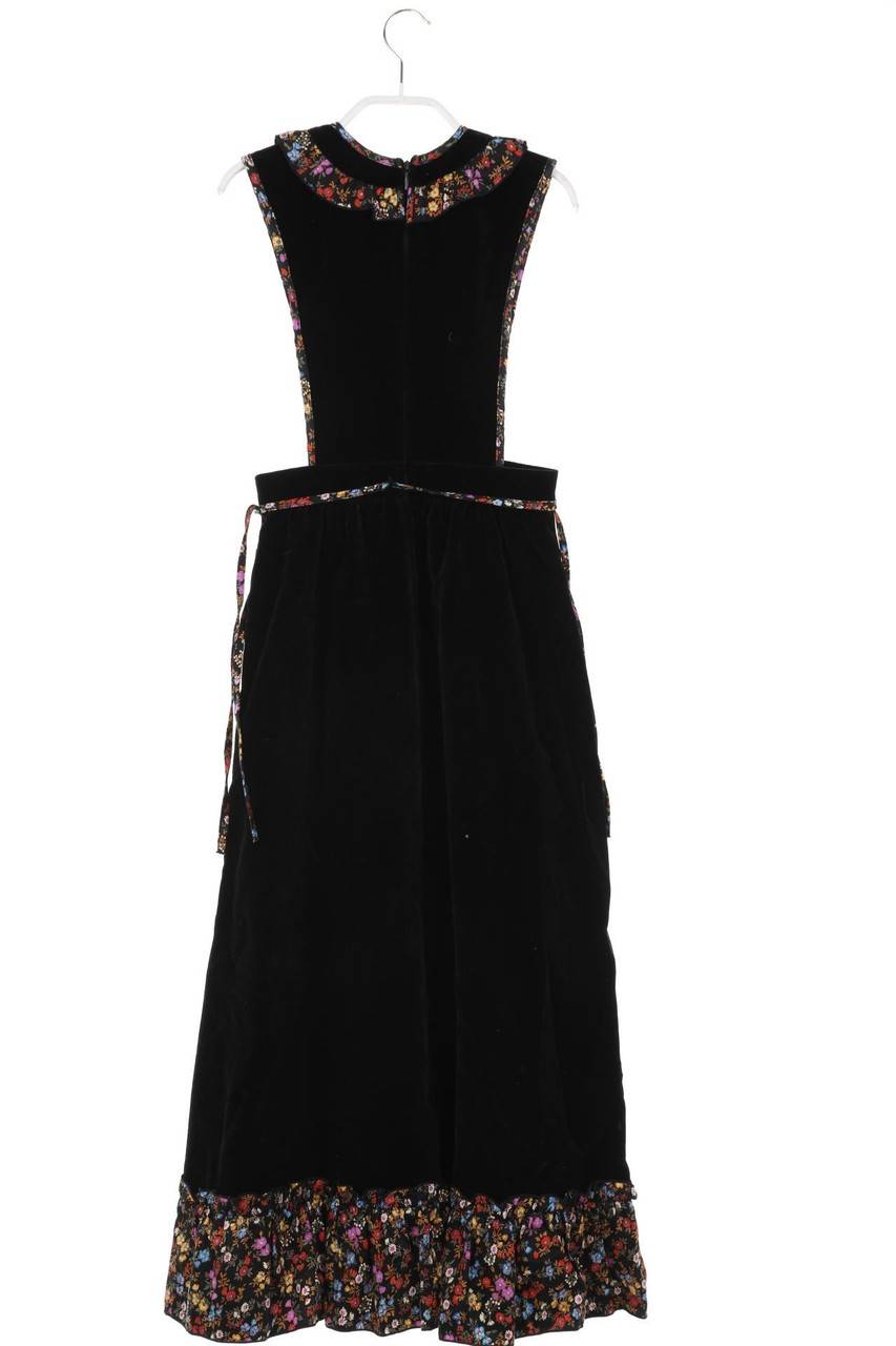 Carou VINTAGE Samt-Kleid Mit Blumen-Print