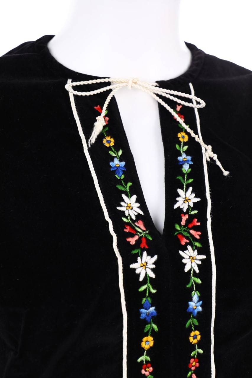 Carou VINTAGE Samt-Tunika-Bluse