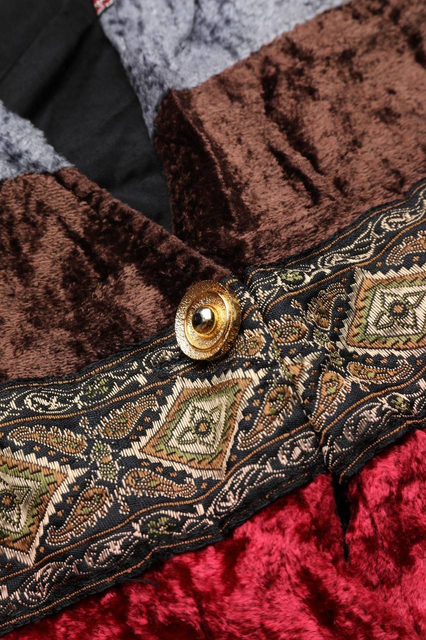 Carou VINTAGE Samt-Weste Mit Streifen