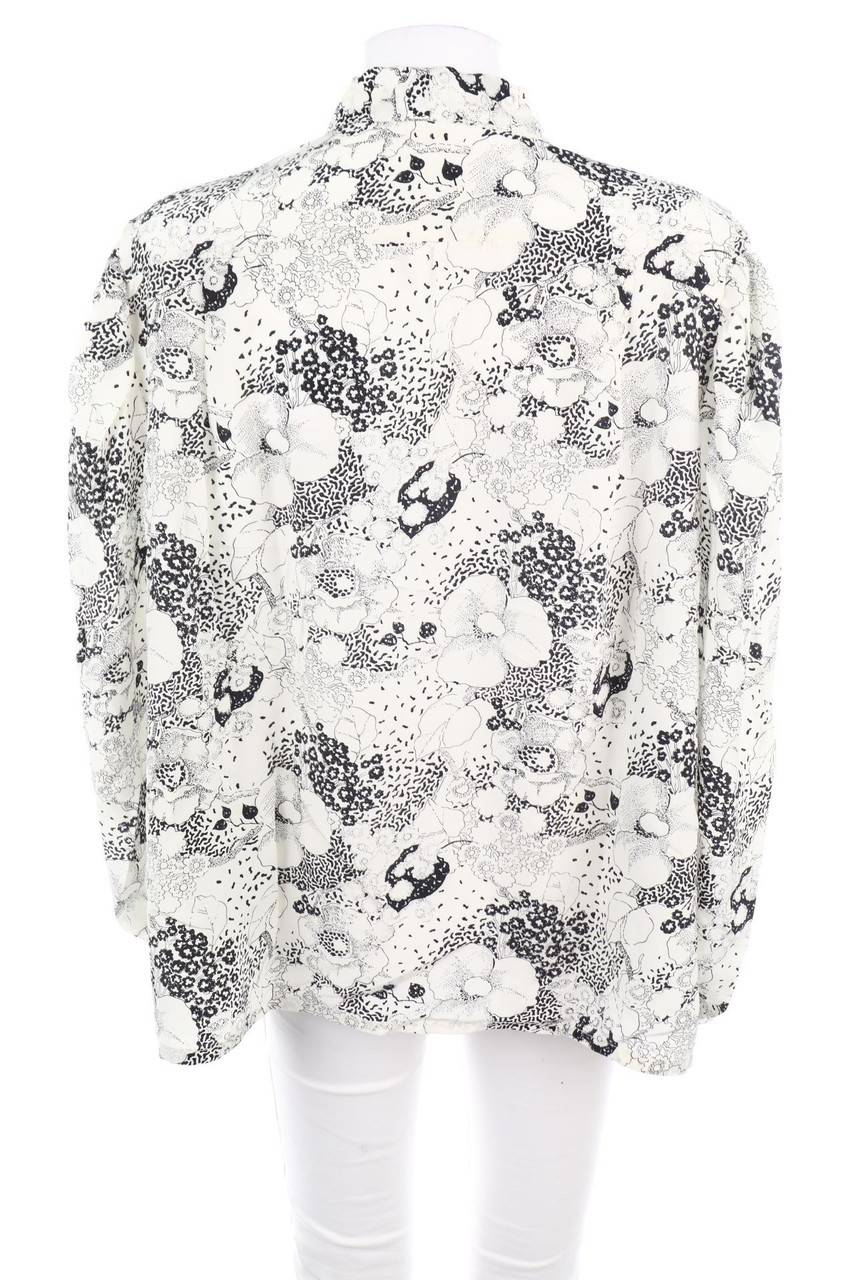 Carou VINTAGE Schluppen-Bluse Mit Blumen-Print
