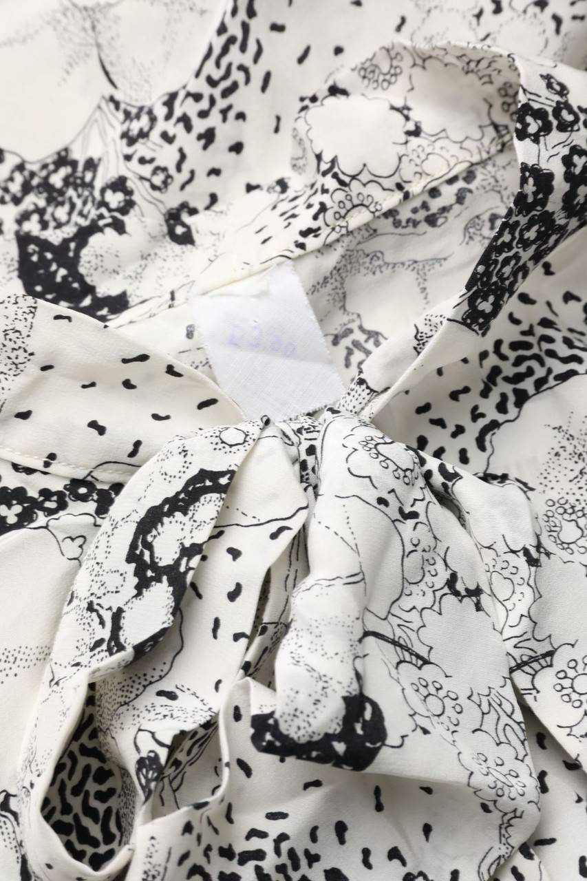 Carou VINTAGE Schluppen-Bluse Mit Blumen-Print