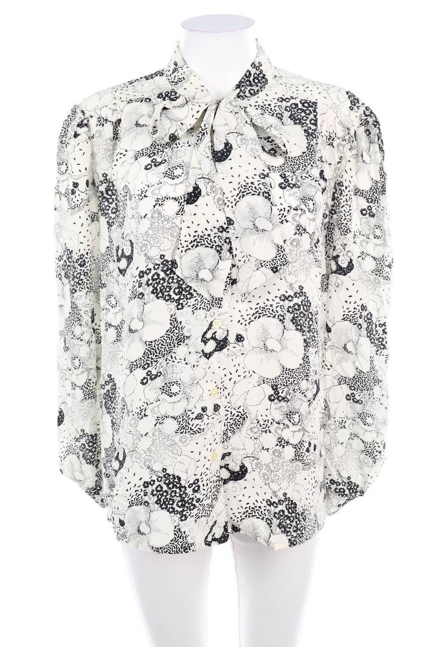 Carou VINTAGE Schluppen-Bluse mit Blumen-Print