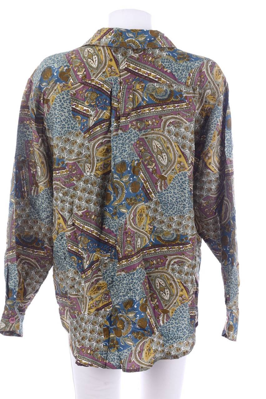 Carou VINTAGE Seiden-Bluse Mit Print