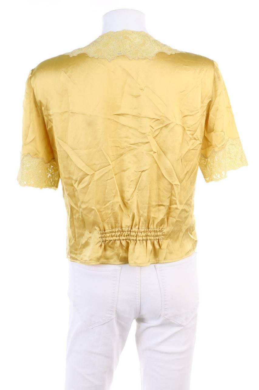 Carou VINTAGE Seiden-Bluse Mit Spitze