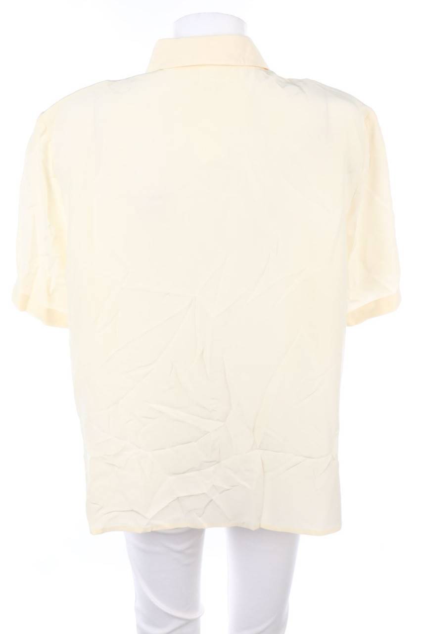 Carou VINTAGE Seiden-Hemd-Bluse Mit Kurzem Ärmel