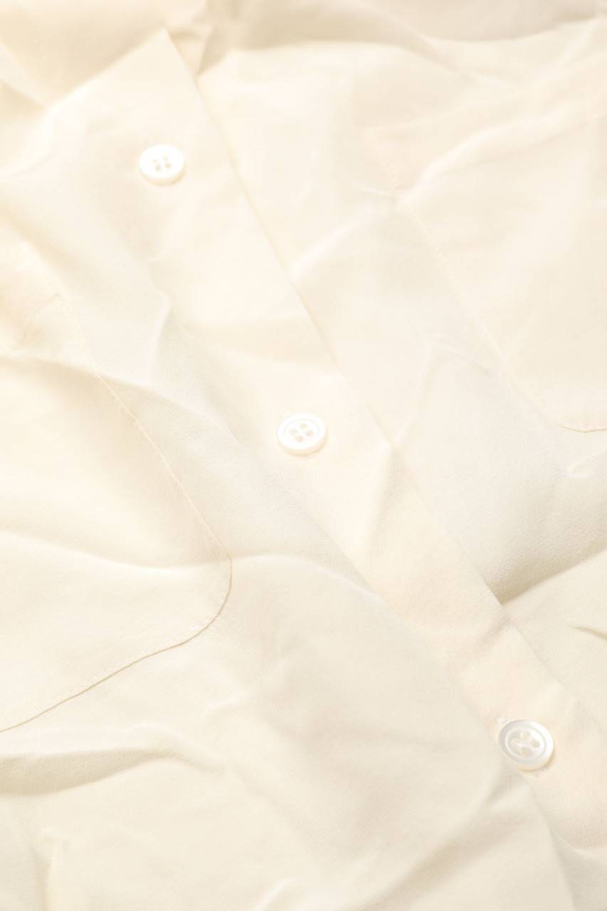 Carou VINTAGE Seiden-Hemd-Bluse Mit Kurzem Ärmel