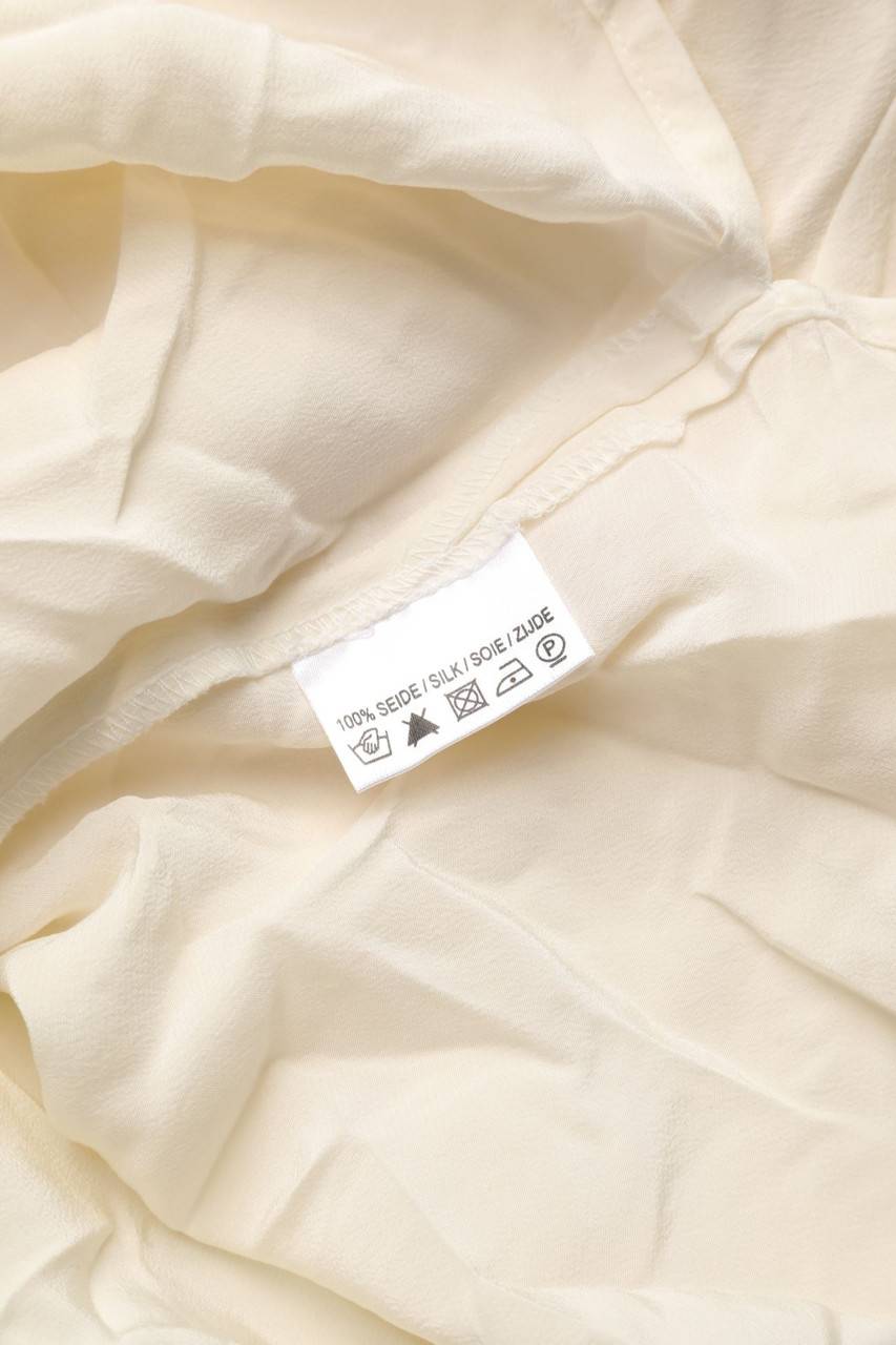 Carou VINTAGE Seiden-Hemd-Bluse Mit Kurzem Ärmel