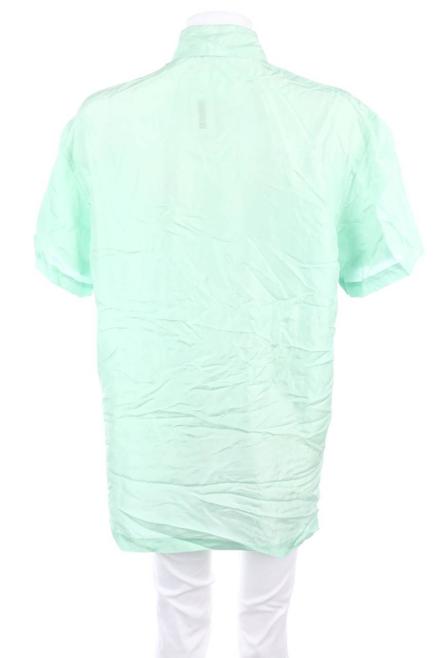 Carou VINTAGE Seiden-Hemd-Bluse Mit Kurzem Ärmel